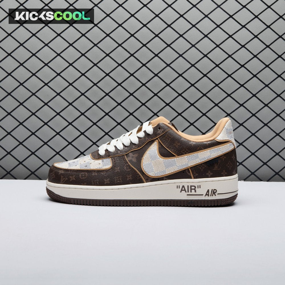 Nike Air Force 1 Low Monogram Brown Damier Azur Unisex
