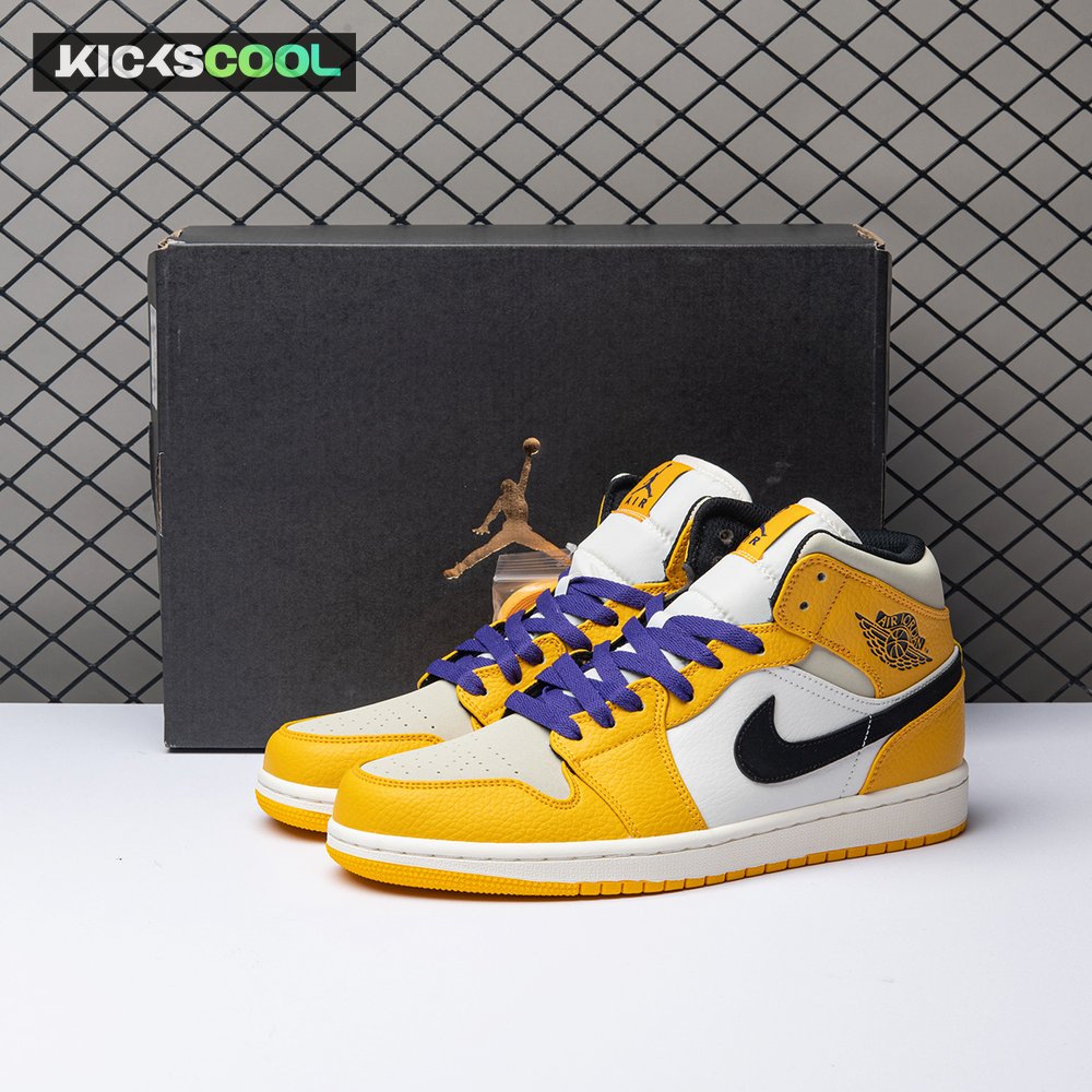 Air Jordan 1 Mid SE Lakers 852542-700 Unisex