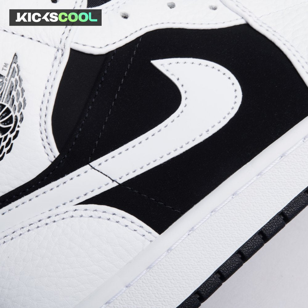 Air Jordan 1 Mid White Black Unisex