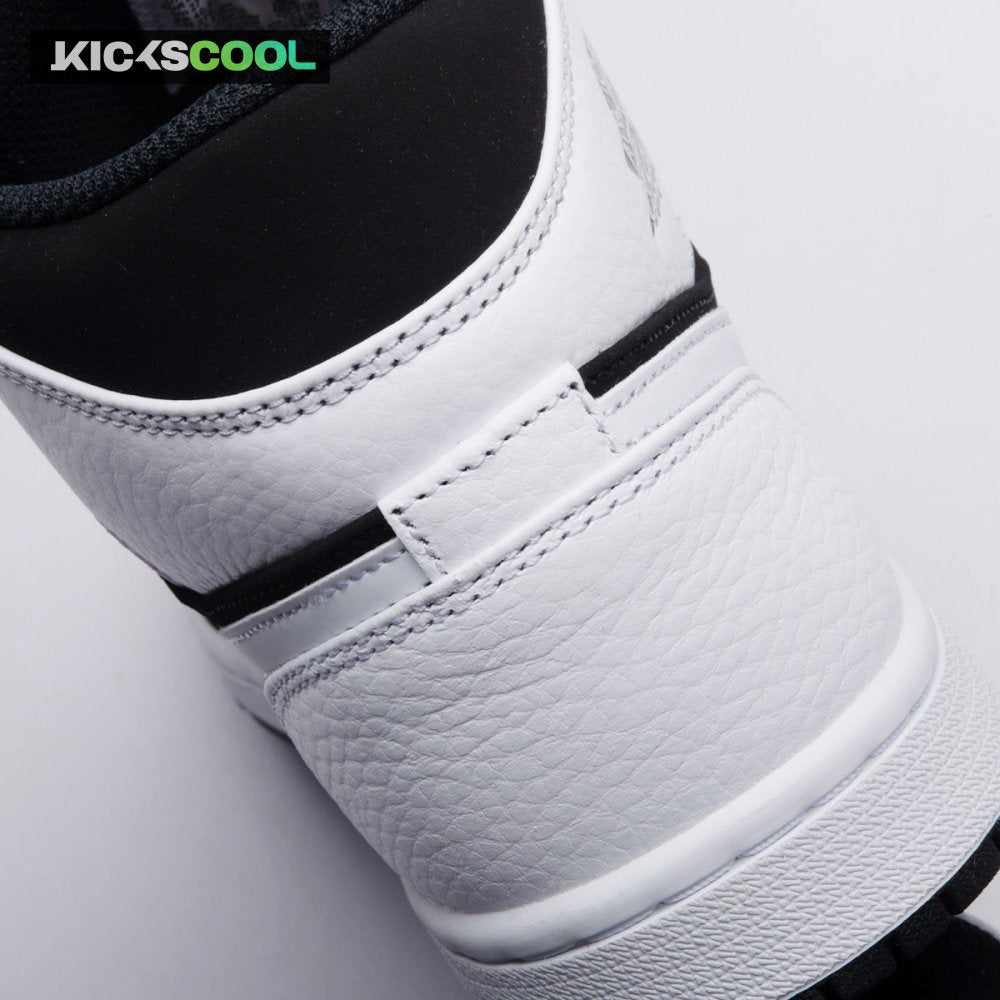 Air Jordan 1 Mid White Black Unisex