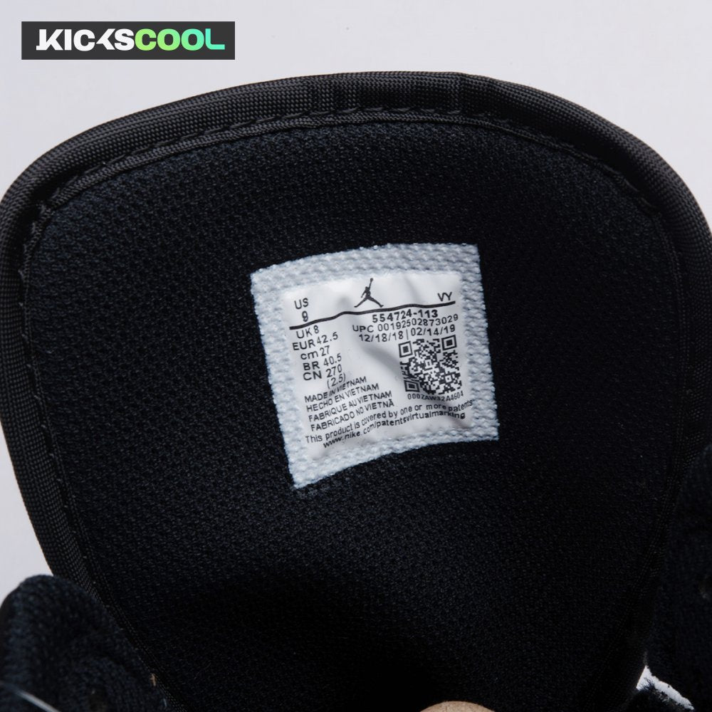 Air Jordan 1 Mid White Black Unisex