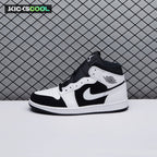 Air Jordan 1 Mid White Black Unisex