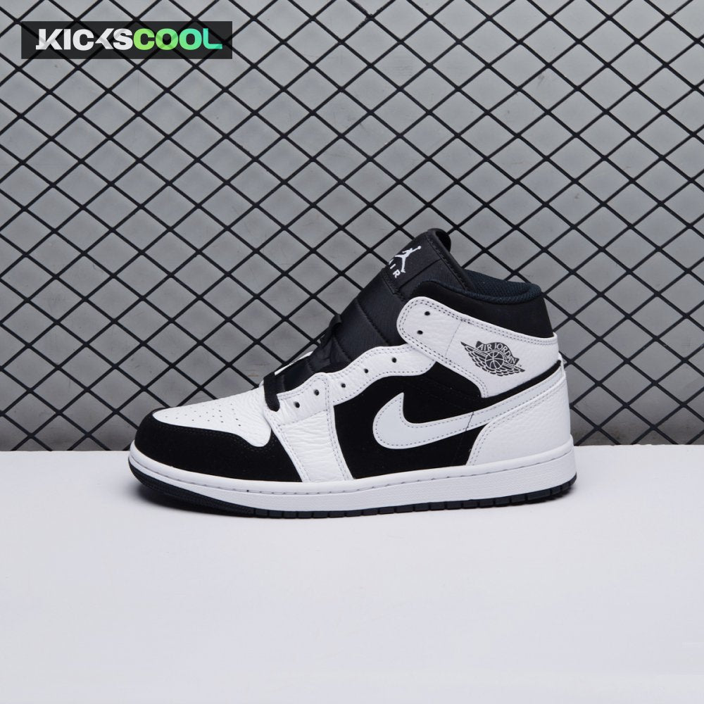 Air Jordan 1 Mid White Black Unisex