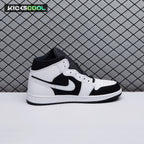 Air Jordan 1 Mid White Black Unisex