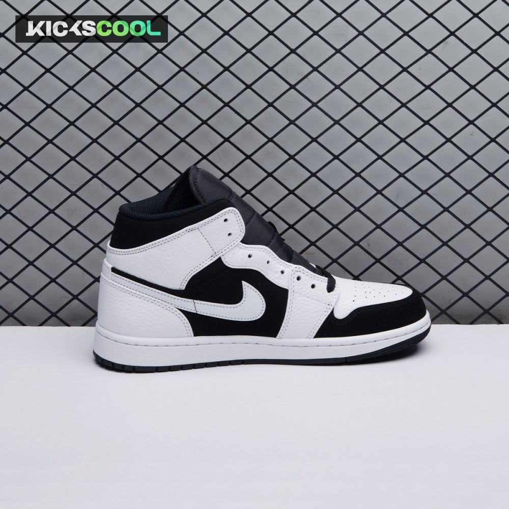 Air Jordan 1 Mid White Black Unisex