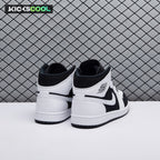 Air Jordan 1 Mid White Black Unisex