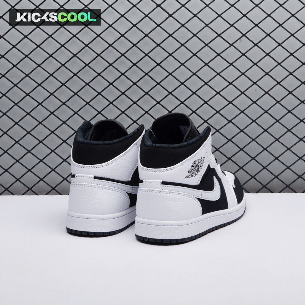 Air Jordan 1 Mid White Black Unisex