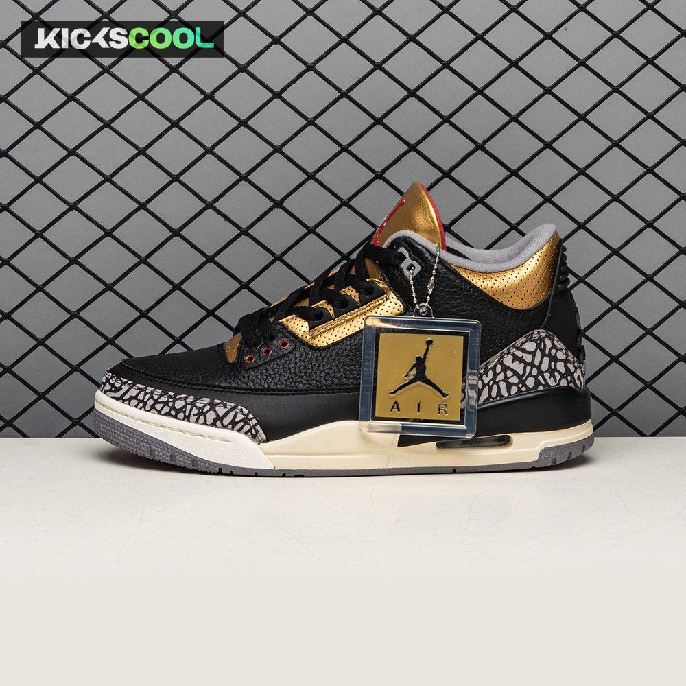 Air Jordan 3 Black Gold Men's