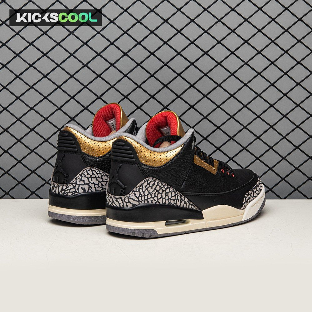 Air Jordan 3 Black Gold Men's