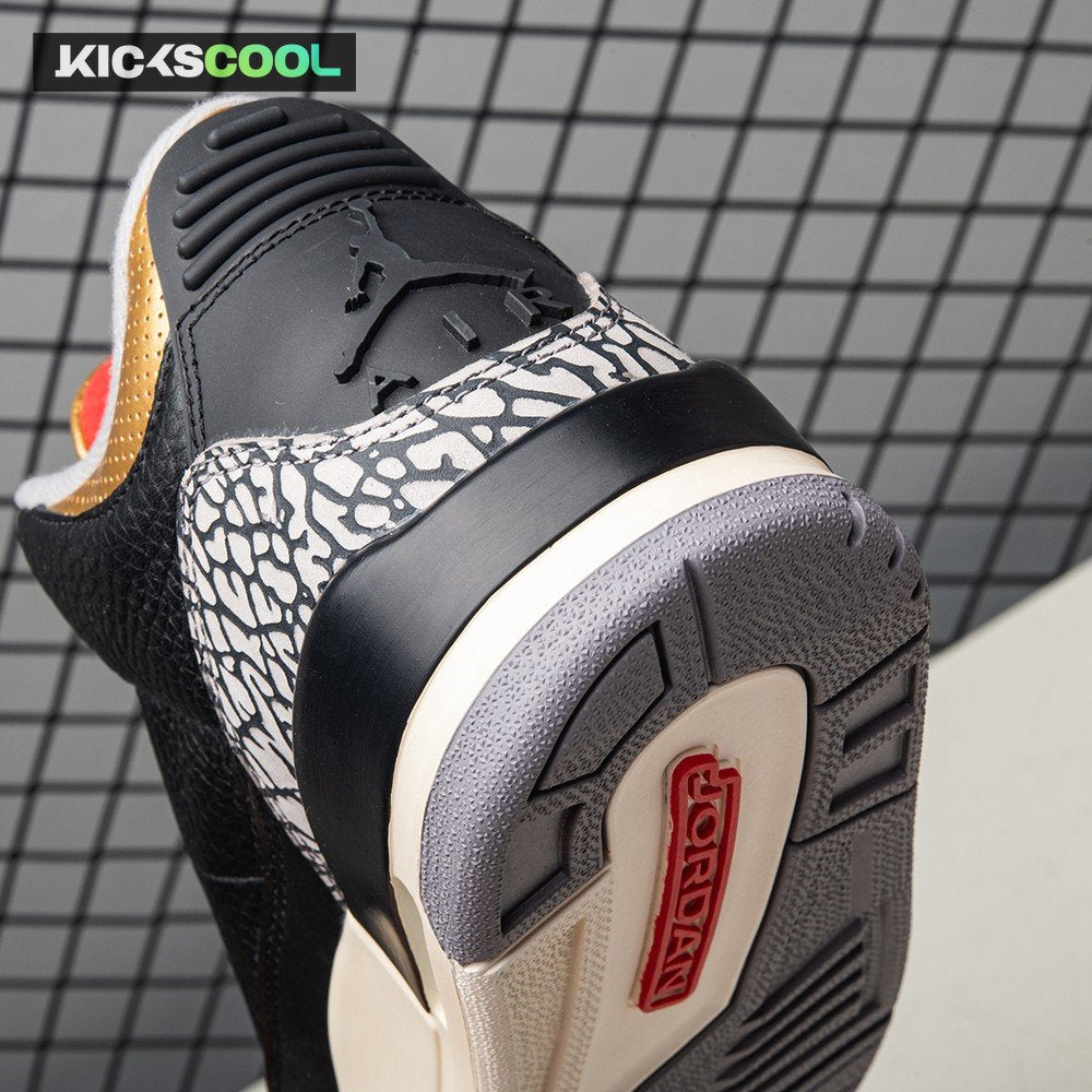 Air Jordan 3 Black Gold Men's