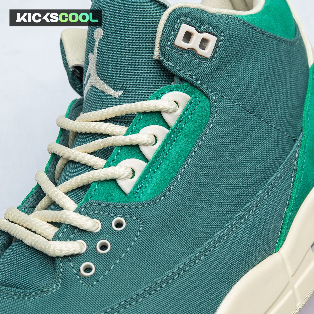 Air Jordan 3 Retro Bicoastal Black Malachite Fossil FZ7974-300 Unisex
