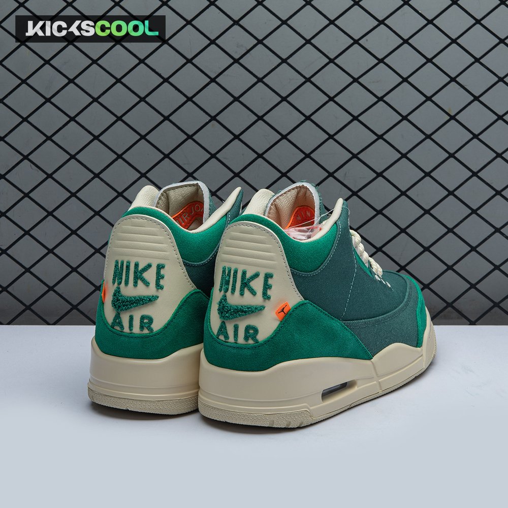 Air Jordan 3 Retro Bicoastal Black Malachite Fossil FZ7974-300 Unisex
