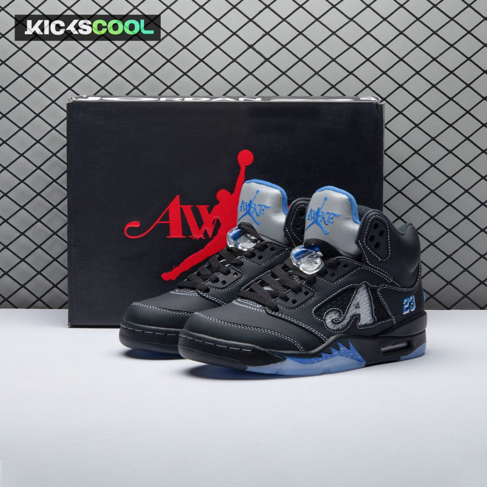 Awake NY x Air Jordan 5 "Black/Racer Blue" DV4982-004 Unisex