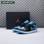 Jordan 1 Low Black University Blue 553558-041 Unisex