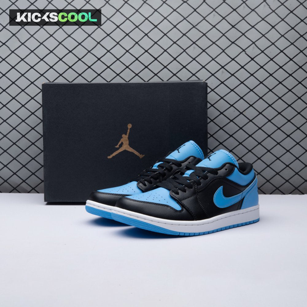 Jordan 1 Low Black University Blue 553558-041 Unisex