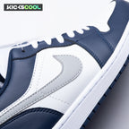 Jordan 1 Low Wolf Grey Midnight Navy 553558-141 Unisex