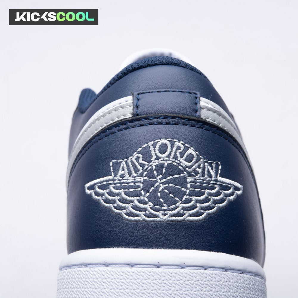 Jordan 1 Low Wolf Grey Midnight Navy 553558-141 Unisex