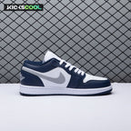 Jordan 1 Low Wolf Grey Midnight Navy 553558-141 Unisex