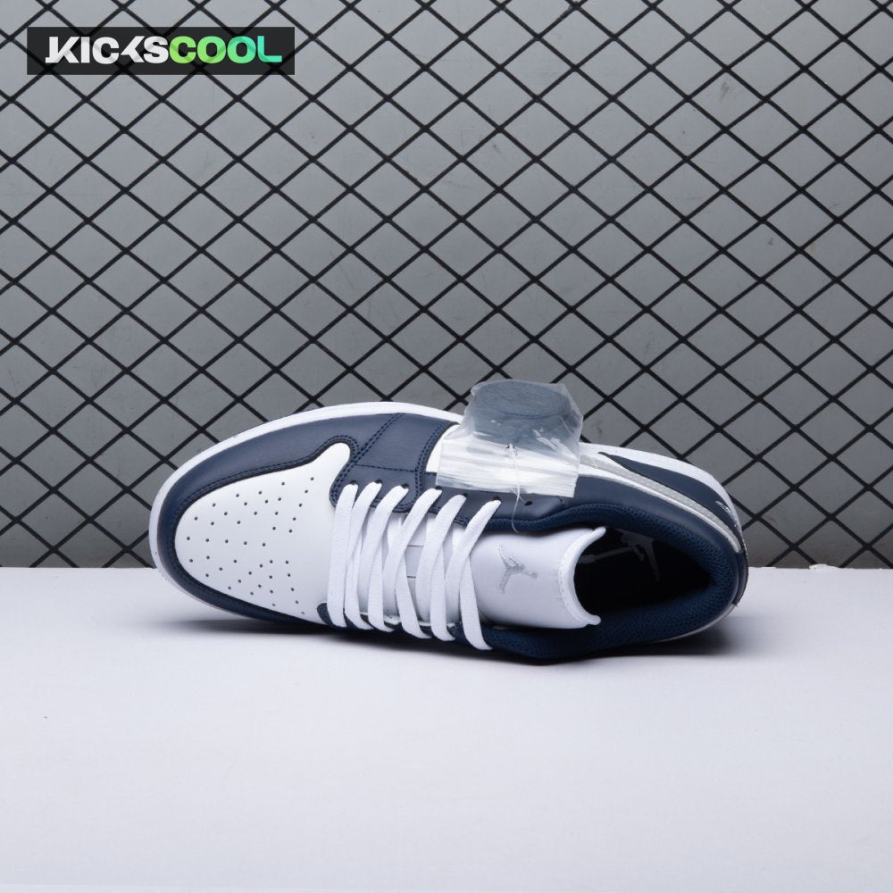 Jordan 1 Low Wolf Grey Midnight Navy 553558-141 Unisex