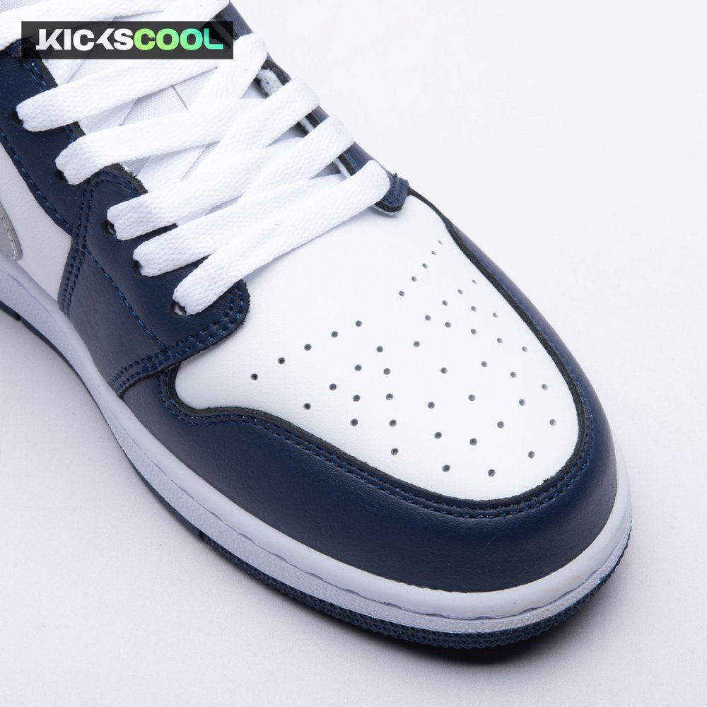 Jordan 1 Low Wolf Grey Midnight Navy 553558-141 Unisex
