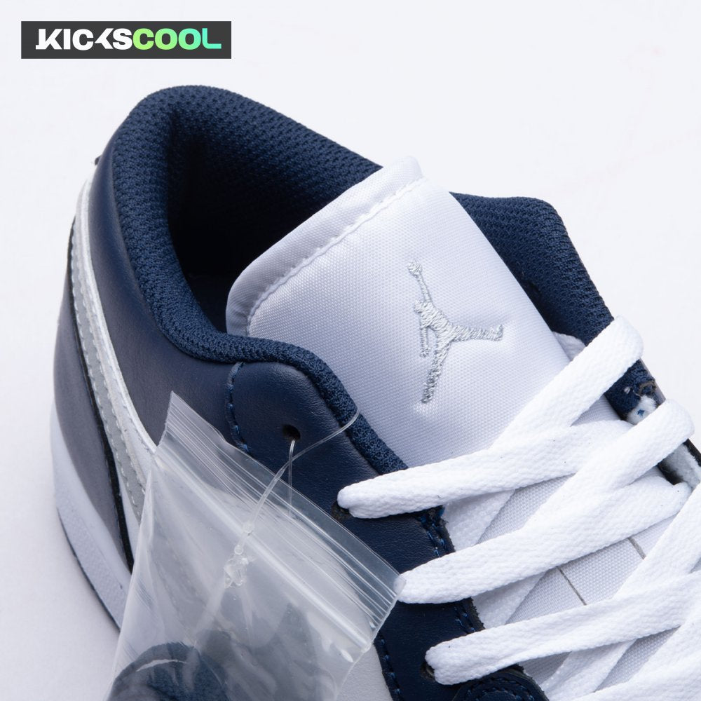 Jordan 1 Low Wolf Grey Midnight Navy 553558-141 Unisex