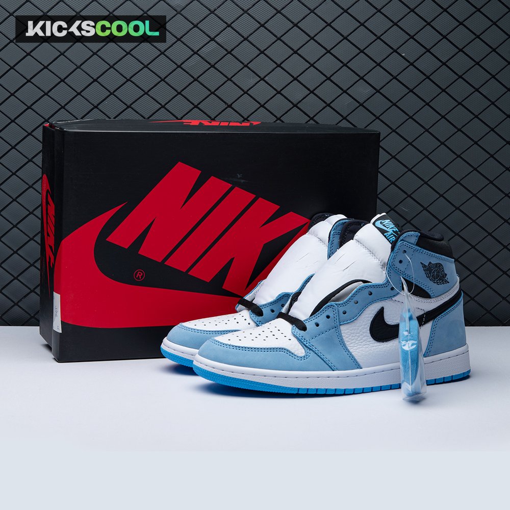 Jordan 1 Retro High White University Blue Black Unisex
