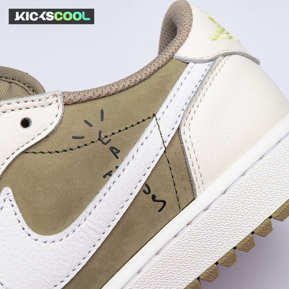 Jordan 1 Retro Low Golf Travis Scott Neutral Olive FZ3124-200 Unisex