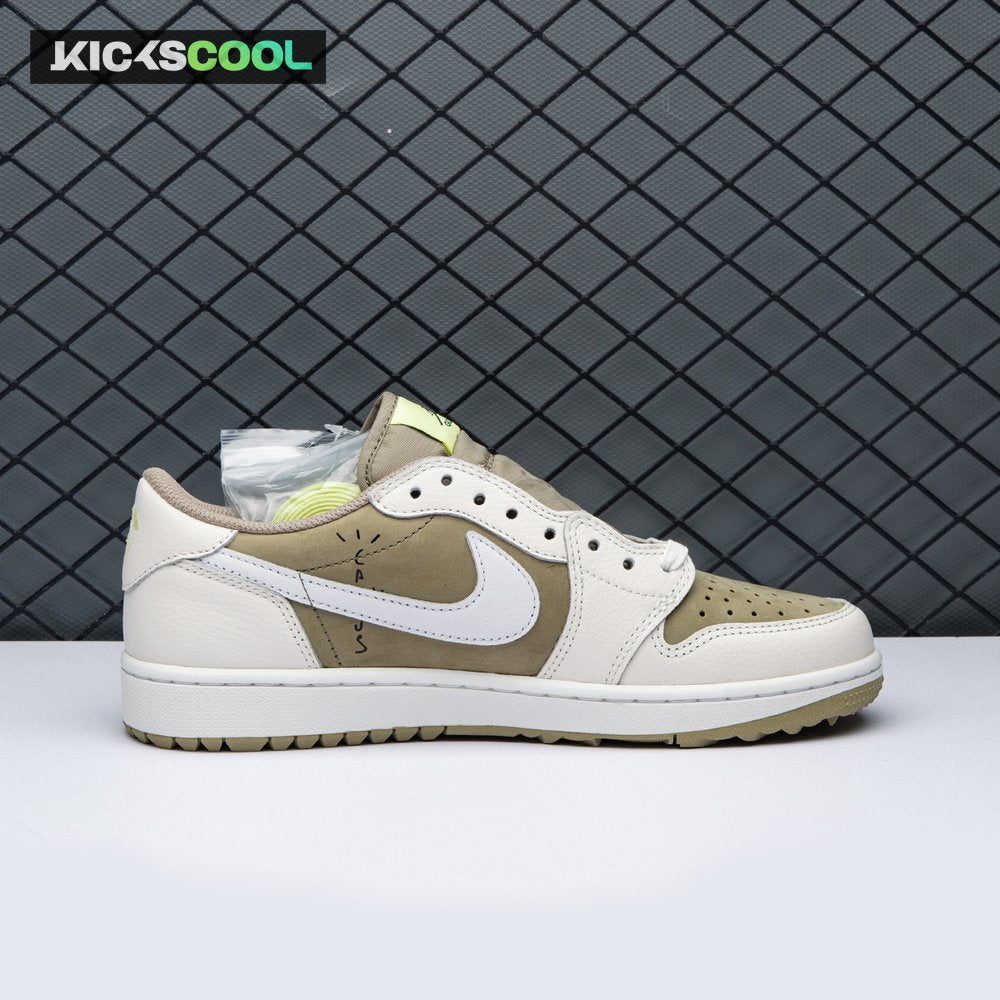 Jordan 1 Retro Low Golf Travis Scott Neutral Olive FZ3124-200 Unisex