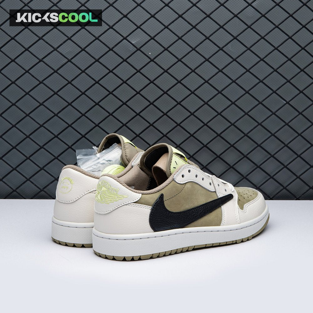 Jordan 1 Retro Low Golf Travis Scott Neutral Olive FZ3124-200 Unisex
