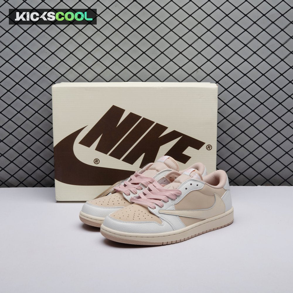 Jordan 1 Retro Low OG SP Travis Scott Sail Shy Pink DM7866-106 Unisex