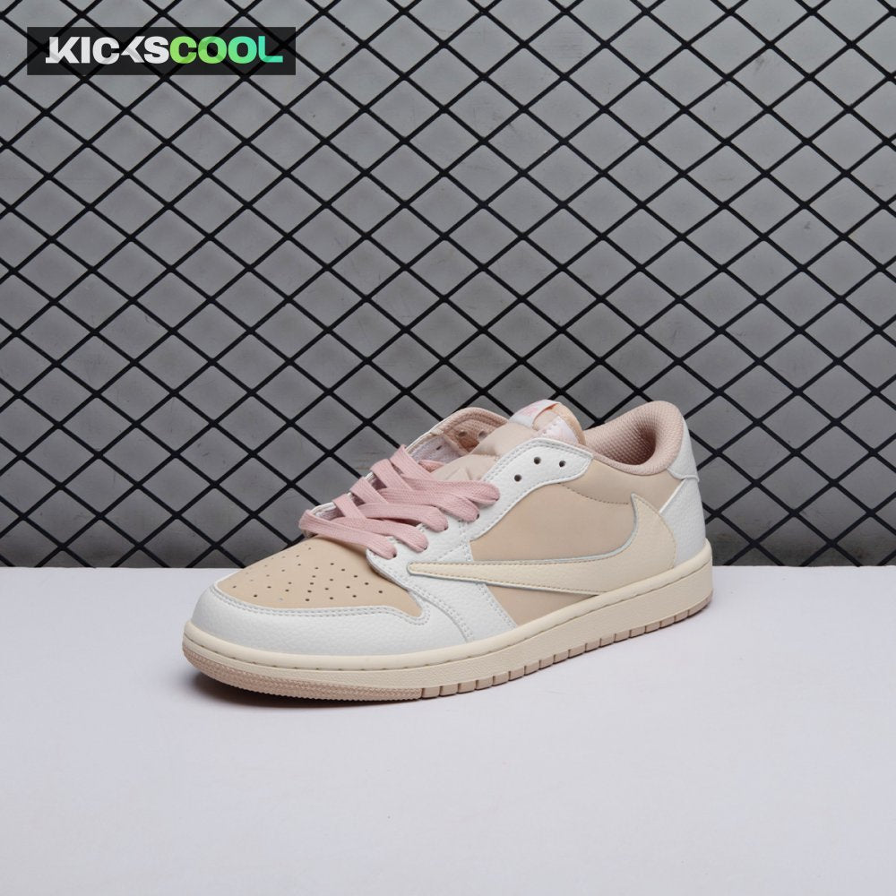 Jordan 1 Retro Low OG SP Travis Scott Sail Shy Pink DM7866-106 Unisex