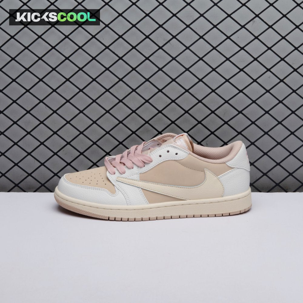 Jordan 1 Retro Low OG SP Travis Scott Sail Shy Pink DM7866-106 Unisex