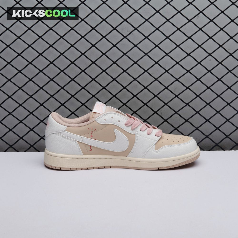 Jordan 1 Retro Low OG SP Travis Scott Sail Shy Pink DM7866-106 Unisex