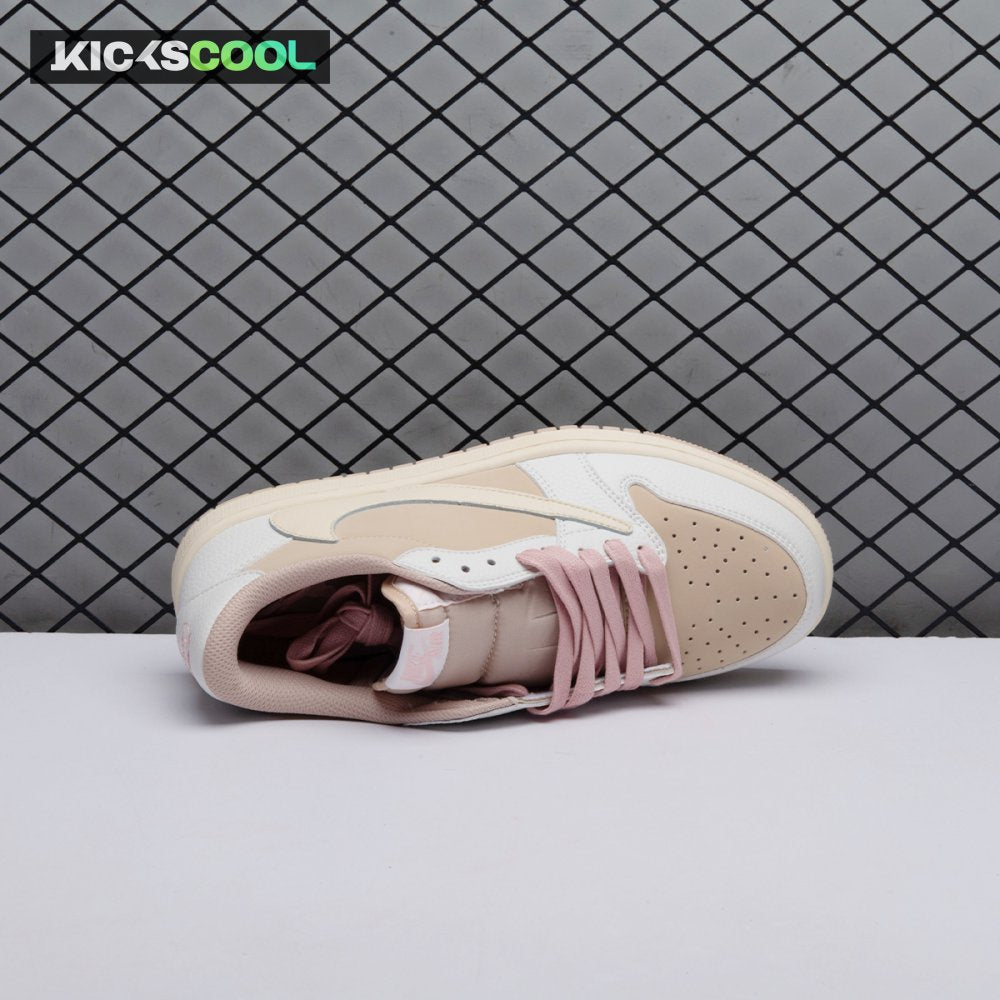 Jordan 1 Retro Low OG SP Travis Scott Sail Shy Pink DM7866-106 Unisex