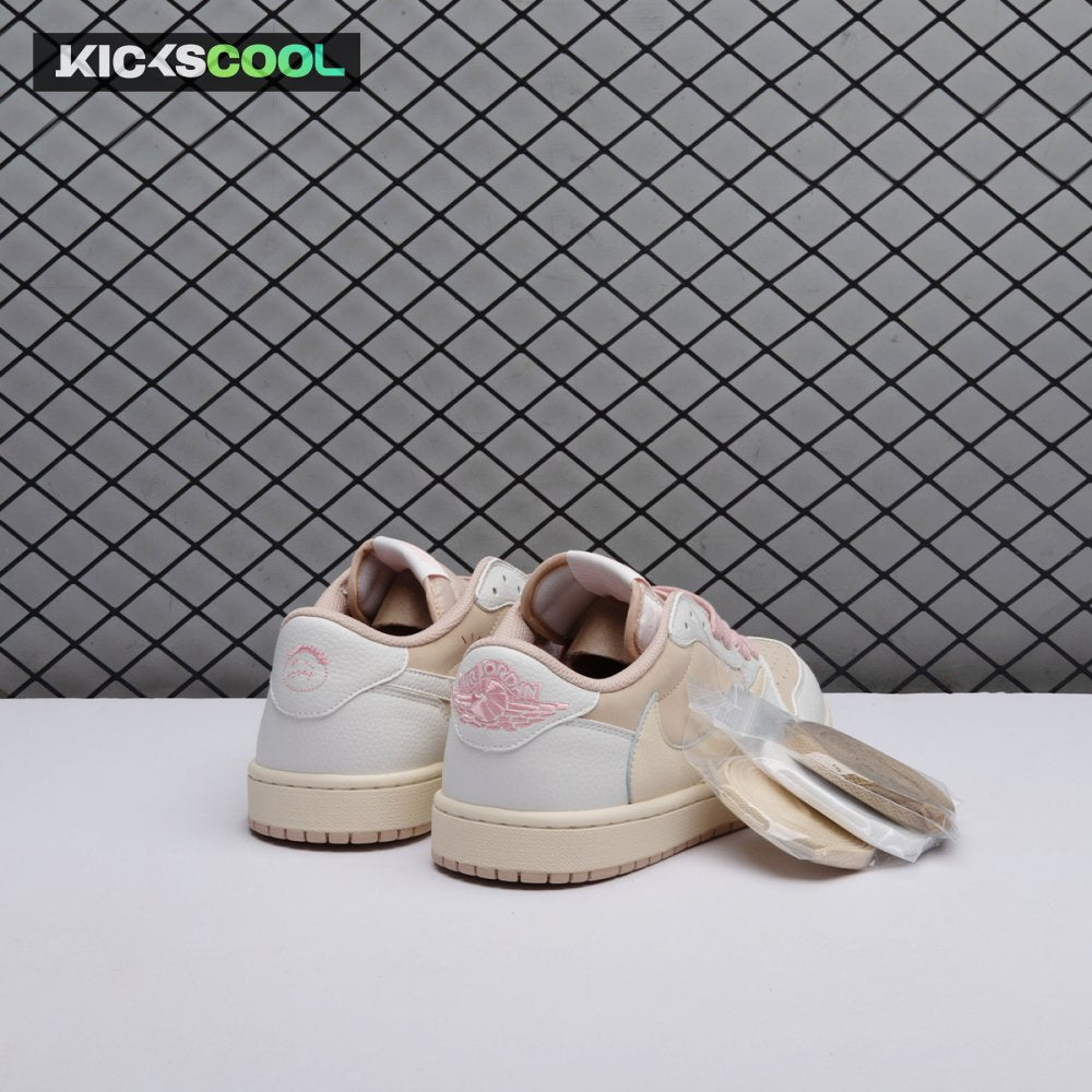Jordan 1 Retro Low OG SP Travis Scott Sail Shy Pink DM7866-106 Unisex