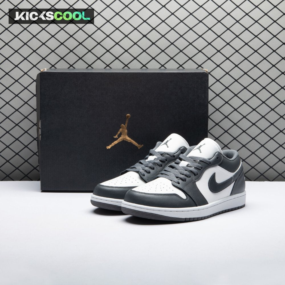 Jordan 1 Low Grey White 553558-044 Unisex