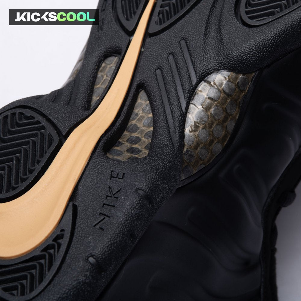 Nike Air Foamposite Pro Black Metallic Gold 624041-009 Unisex