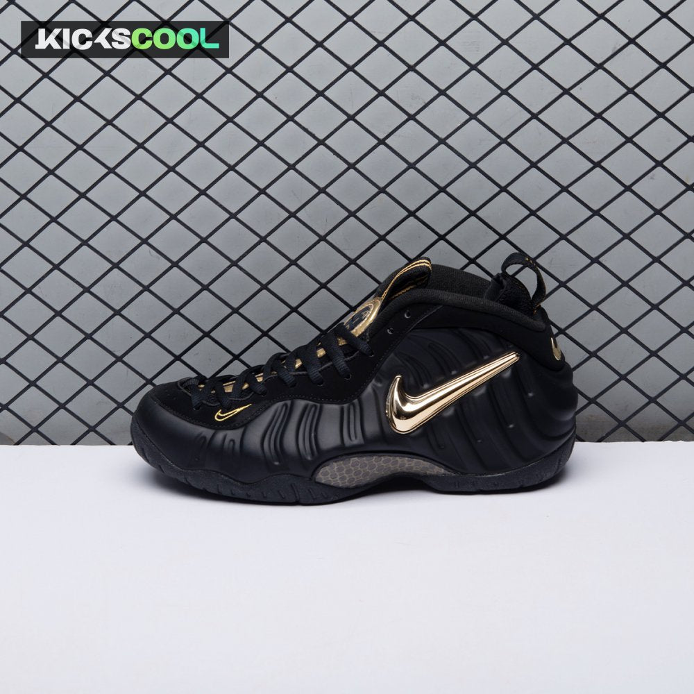 Nike Air Foamposite Pro Black Metallic Gold 624041-009 Unisex