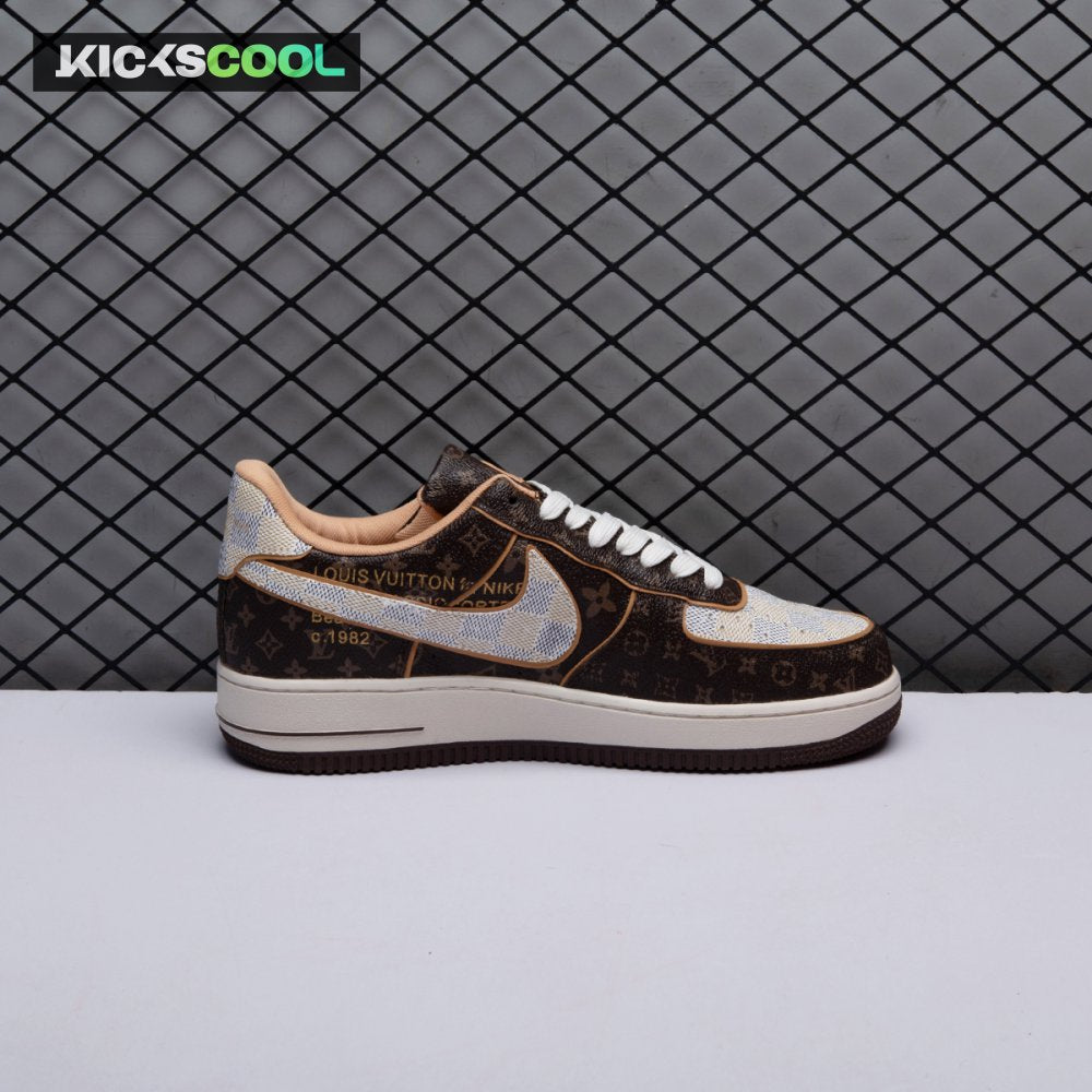Nike Air Force 1 Low Monogram Brown Damier Azur Unisex (Special Box)