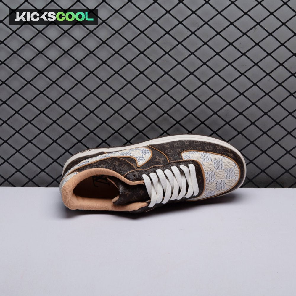 Nike Air Force 1 Low Monogram Brown Damier Azur Unisex (Special Box)