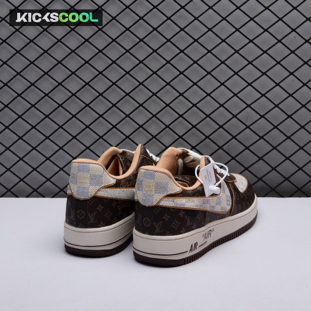 Nike Air Force 1 Low Monogram Brown Damier Azur Unisex (Special Box)