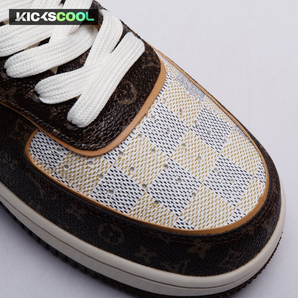 Nike Air Force 1 Low Monogram Brown Damier Azur Unisex (Special Box)