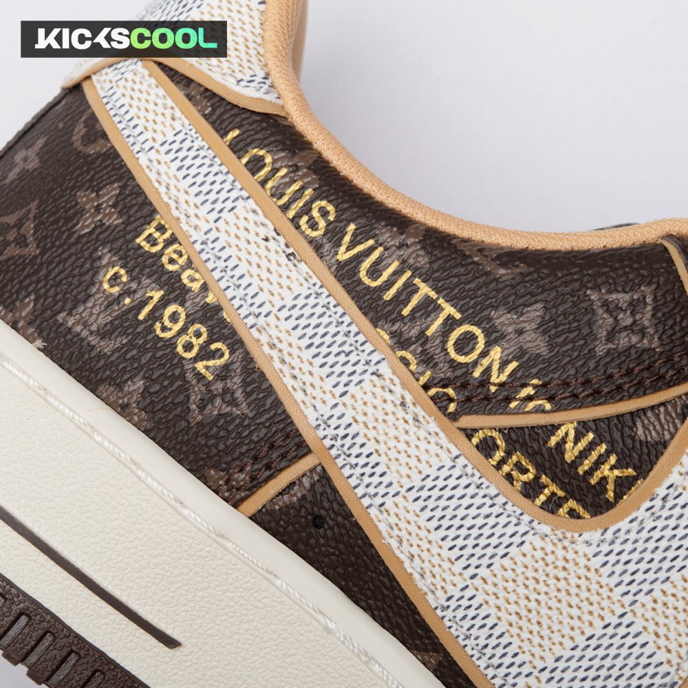 Nike Air Force 1 Low Monogram Brown Damier Azur Unisex