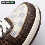 Nike Air Force 1 Low Monogram Brown Damier Azur Unisex