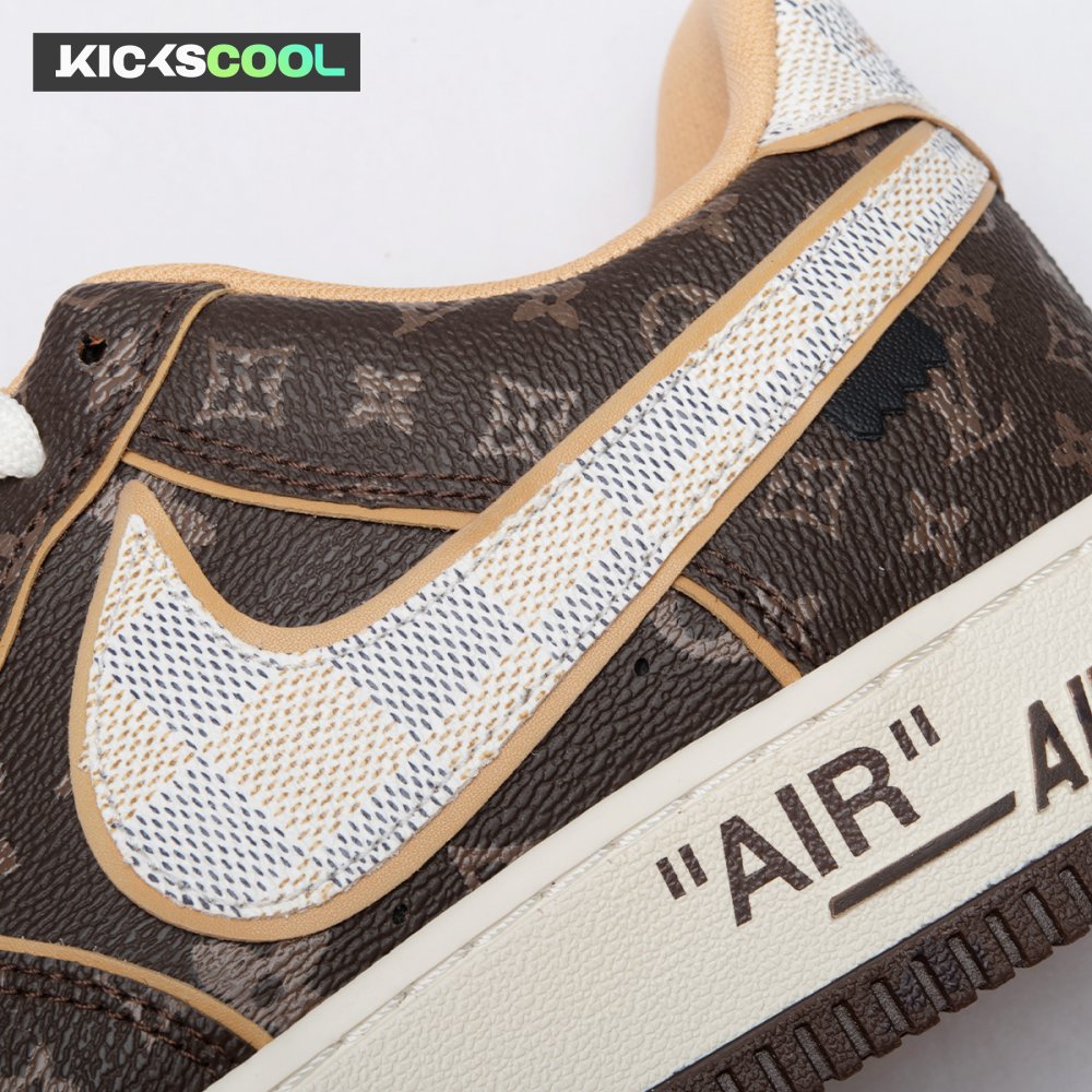 Nike Air Force 1 Low Monogram Brown Damier Azur Unisex
