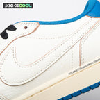 Jordan 1 Retro Low OG SP Fragment x Travis Scott Sail Military Blue DM7866-104 Unisex