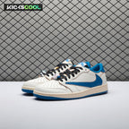 Jordan 1 Retro Low OG SP Fragment x Travis Scott Sail Military Blue DM7866-104 Unisex