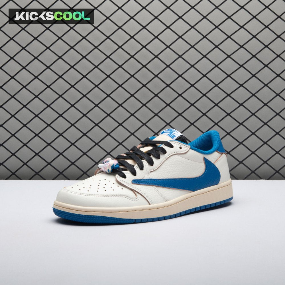 Jordan 1 Retro Low OG SP Fragment x Travis Scott Sail Military Blue DM7866-104 Unisex