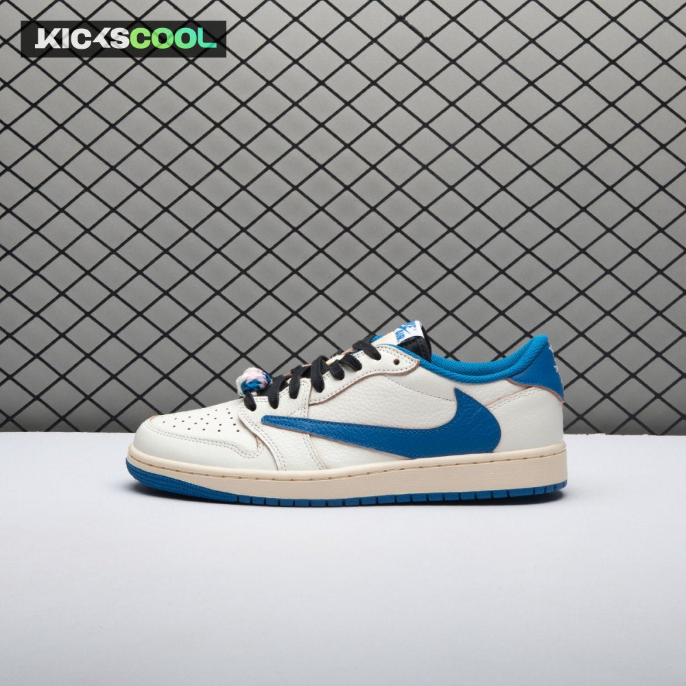 Jordan 1 Retro Low OG SP Fragment x Travis Scott Sail Military Blue DM7866-104 Unisex