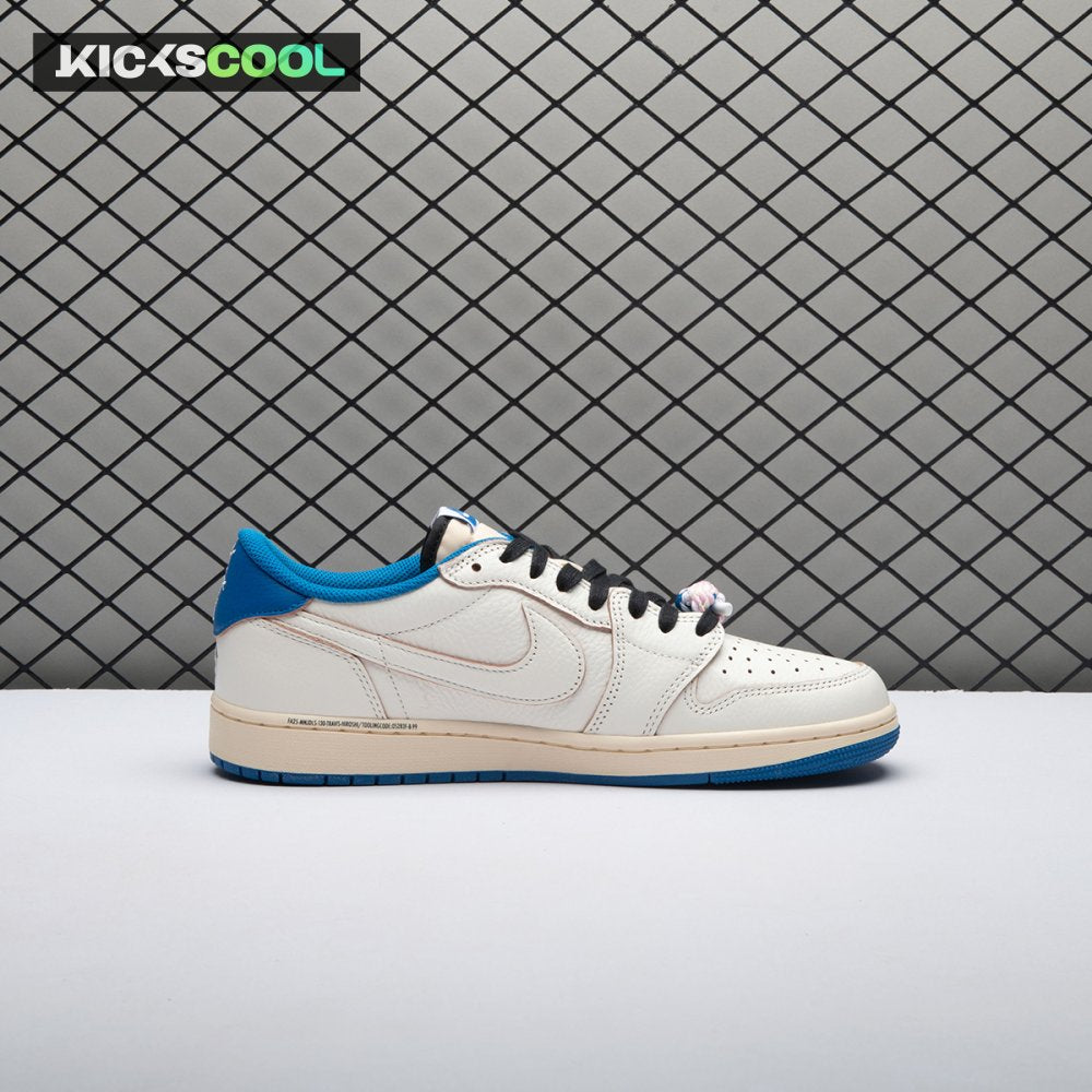 Jordan 1 Retro Low OG SP Fragment x Travis Scott Sail Military Blue DM7866-104 Unisex